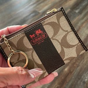 Coach keychain card holder